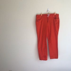 Crown&Ivy Plus Size Orange Jeans Sz 22W
